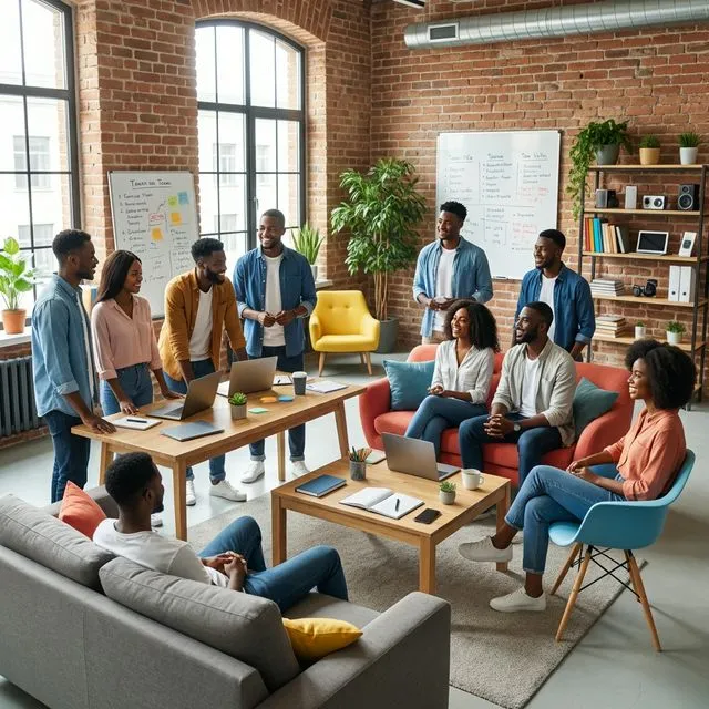 The MC Impact team at the office